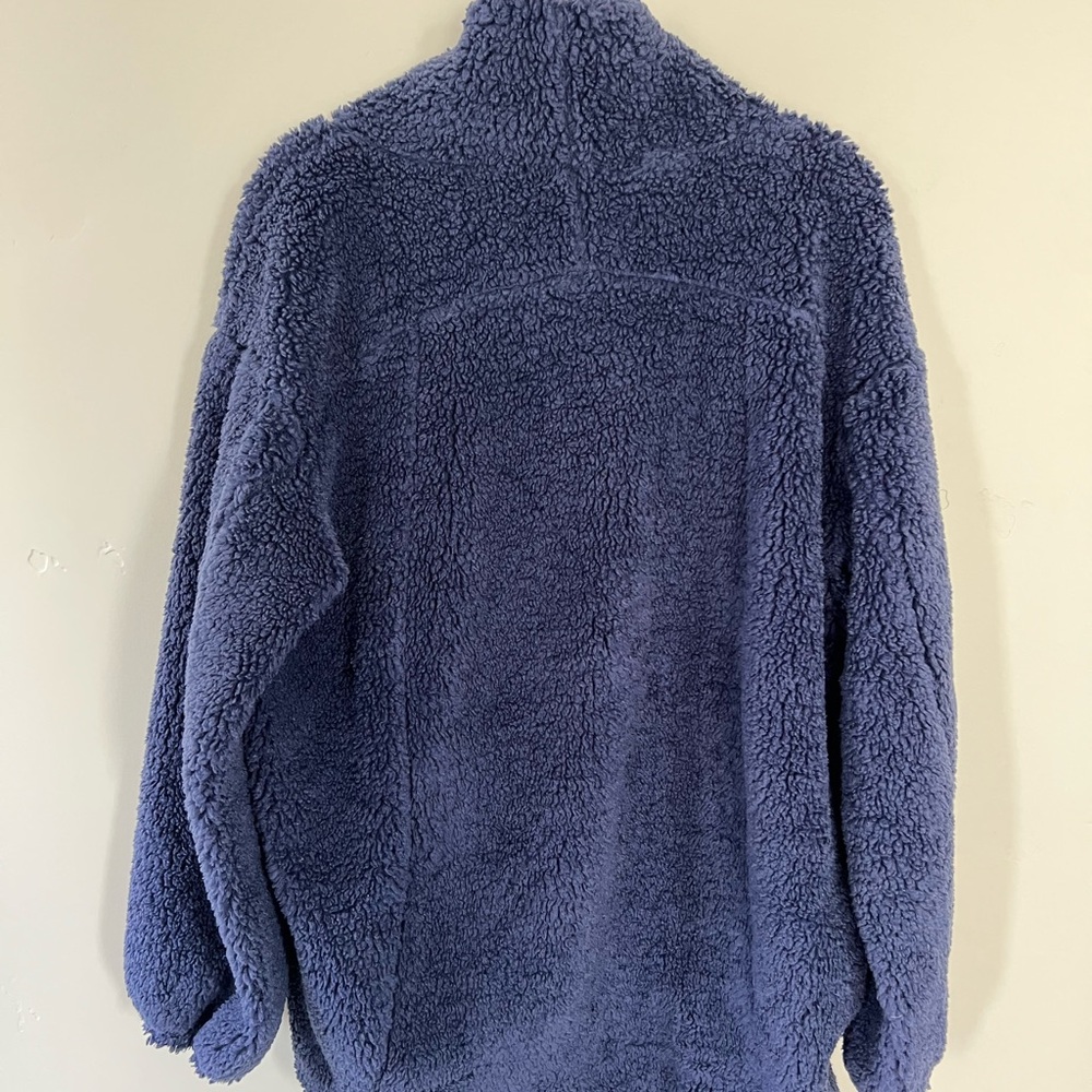 Lululemon Plush Sherpa Fleece Pullover – Size 12 (Navy Blue) - Picture 3 of 4